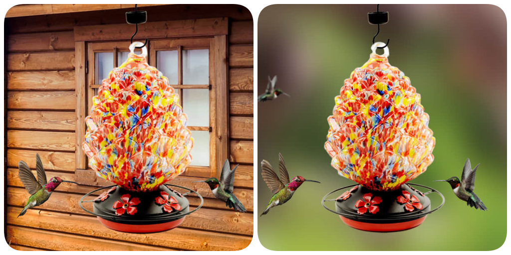 Sherem Unique Hummingbird Feeder collage